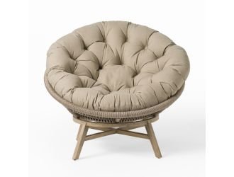 Renava Moon - Outdoor Beige Lounge Chair